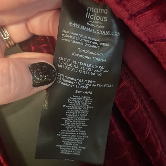 5/$25 Velvety Ribbed Dress with bow tie in the back. Maternity. - Picture 10 of 10